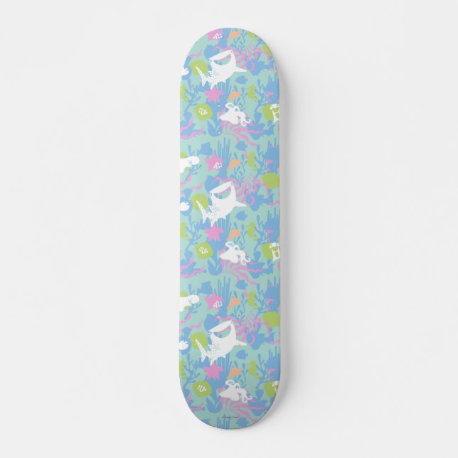 Finding Dory Pastel Sea Pattern Skateboard Deck (Front)