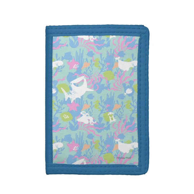 Finding Dory Pastel Sea Pattern Tri-fold Wallet (Front Vertical)