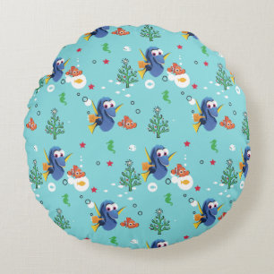 Finding Dory Remembering Holiday Cheer Round Pillow