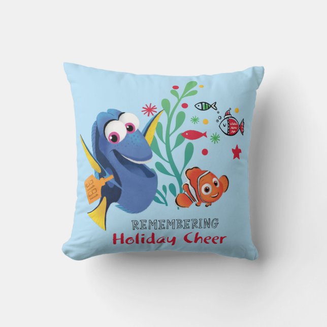 Finding Dory | Remembering Holiday Cheer Throw Pillow (Front)