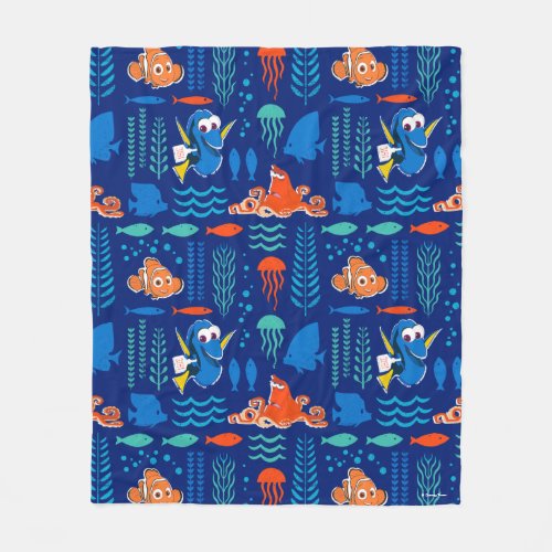 Finding Dory Sea Pattern Fleece Blanket