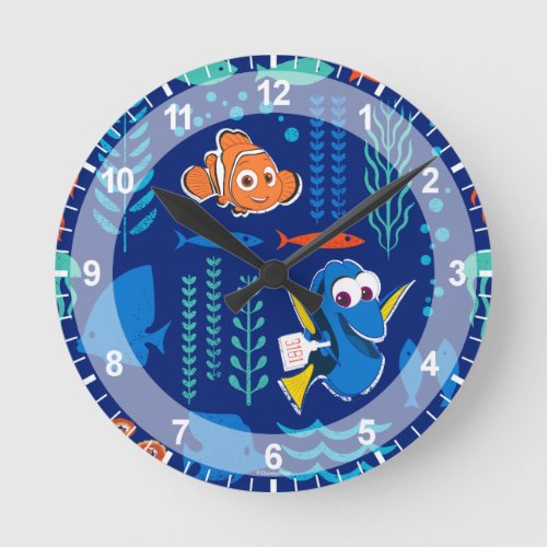 Finding Dory Sea Pattern Round Clock