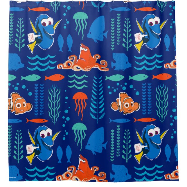 Finding Dory Sea Pattern Shower Curtain (Front)