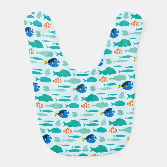 Finding Dory Silhouette Pattern Bib (Front)