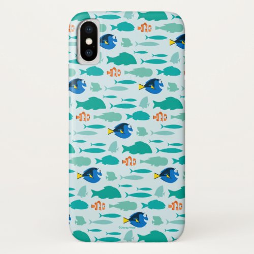 Finding Dory Silhouette Pattern iPhone X Case