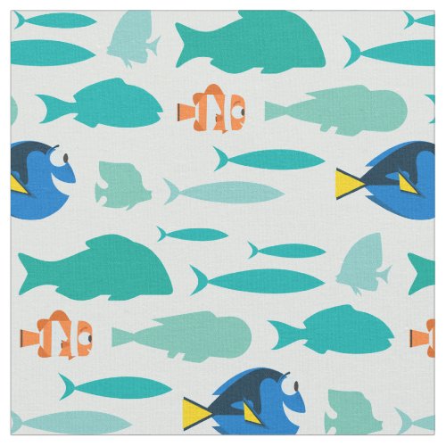 Finding Dory Silhouette Pattern Fabric