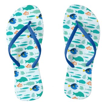Finding Dory Silhouette Pattern Flip Flops by FindingDory at Zazzle