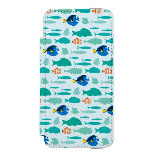 Finding Dory Silhouette Pattern Wallet Case For iPhone SE/5/5s