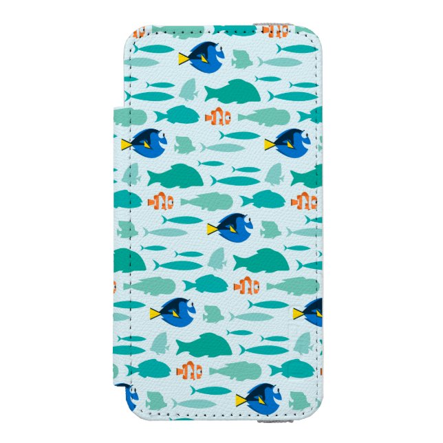 Finding Dory Silhouette Pattern Incipio iPhone Wallet Case (Folio Front)