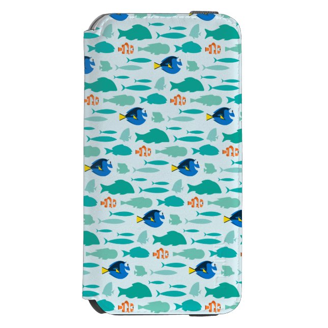 Finding Dory Silhouette Pattern Incipio iPhone Wallet Case (Folio Front)