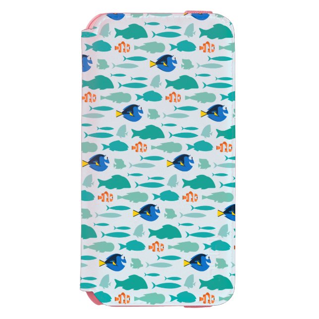 Finding Dory Silhouette Pattern Incipio iPhone Wallet Case (Folio Front)