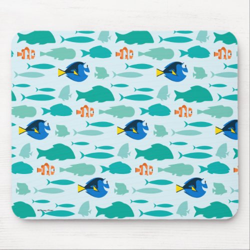 Finding Dory Silhouette Pattern Mouse Pad