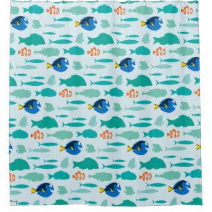Finding Dory Silhouette Pattern Shower Curtain