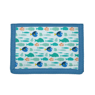 Finding Dory Silhouette Pattern Tri-fold Wallet