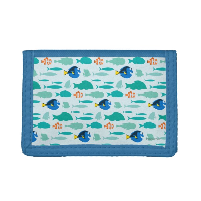 Finding Dory Silhouette Pattern Tri-fold Wallet (Front)