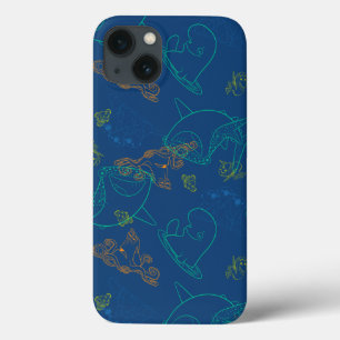 Finding Dory Sketch Navy Pattern iPhone 13 Case