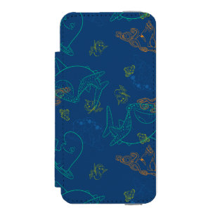 Finding Dory Sketch Navy Pattern Wallet Case For iPhone SE/5/5s
