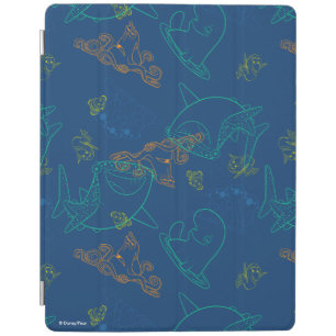 Finding Dory Sketch Navy Pattern iPad Smart Cover