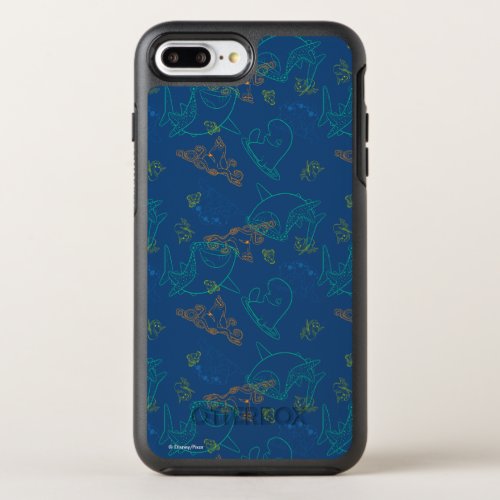 Finding Dory Sketch Navy Pattern OtterBox Symmetry iPhone 8 Plus7 Plus Case