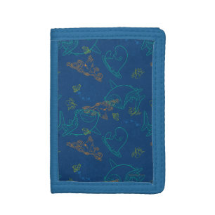 Finding Dory Sketch Navy Pattern Trifold Wallet