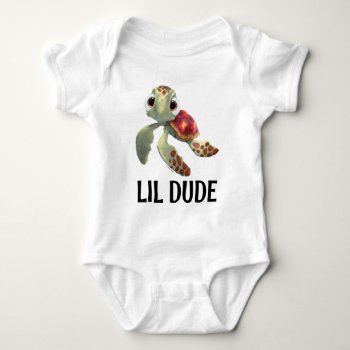 Finding Dory | Squirt - Lil Dude Baby Bodysuit by FindingDory at Zazzle