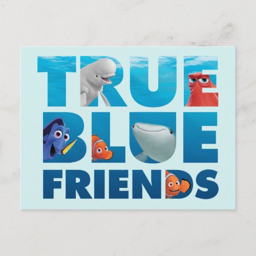 Finding Dory  True Blue Friends Postcard