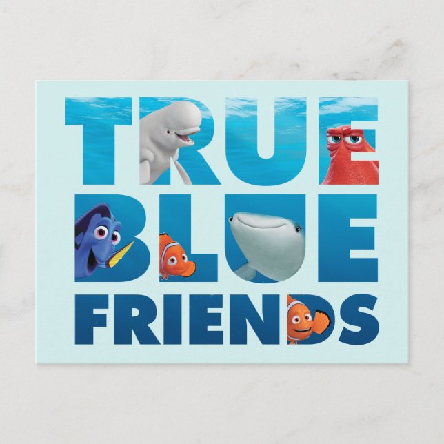 Finding Dory | True Blue Friends Postcard (Front)
