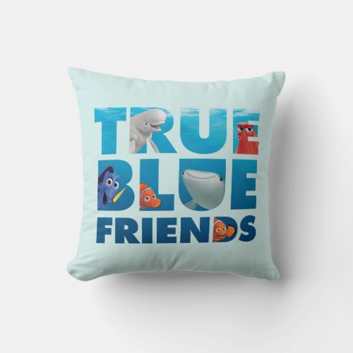Finding Dory  True Blue Friends Throw Pillow