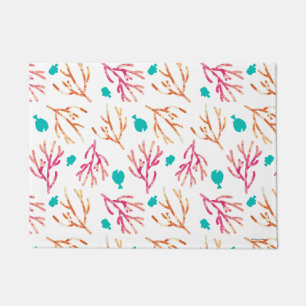 Finding Dory Watercolor Coral Pattern Doormat