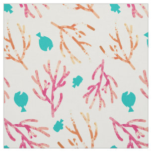Finding Dory Watercolor Coral Pattern Fabric
