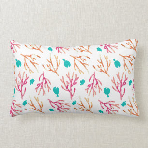 Finding Dory Watercolor Coral Pattern Lumbar Pillow