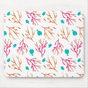 Finding Dory Watercolor Coral Pattern Mouse Pad