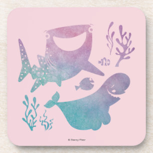 Finding Dory Watercolor Graphic Drink Coaster