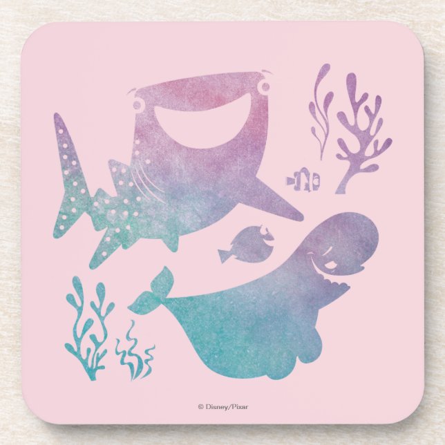 Finding Dory Watercolor Graphic Drink Coaster (Front)