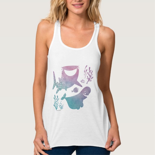 Finding Dory Watercolor Graphic Tank Top (Front)