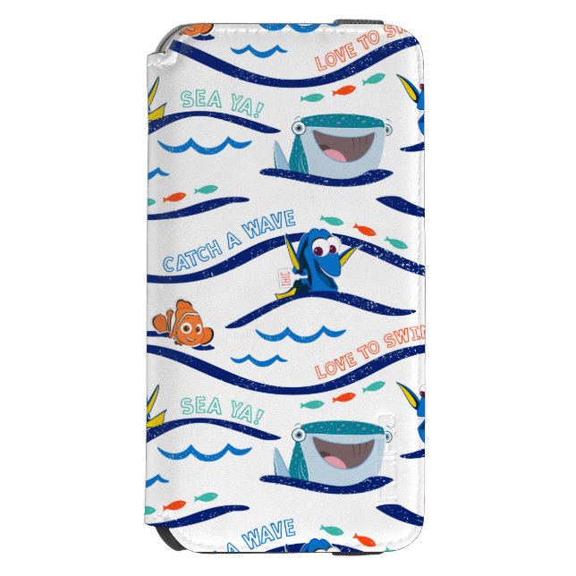 Finding Dory Wave Pattern Incipio iPhone Wallet Case (Folio Front)