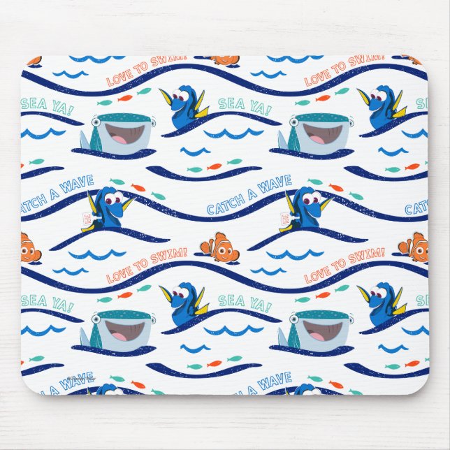 Finding Dory Wave Pattern Mouse Pad (Front)