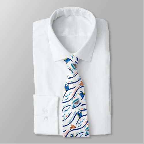 Finding Dory Wave Pattern Neck Tie