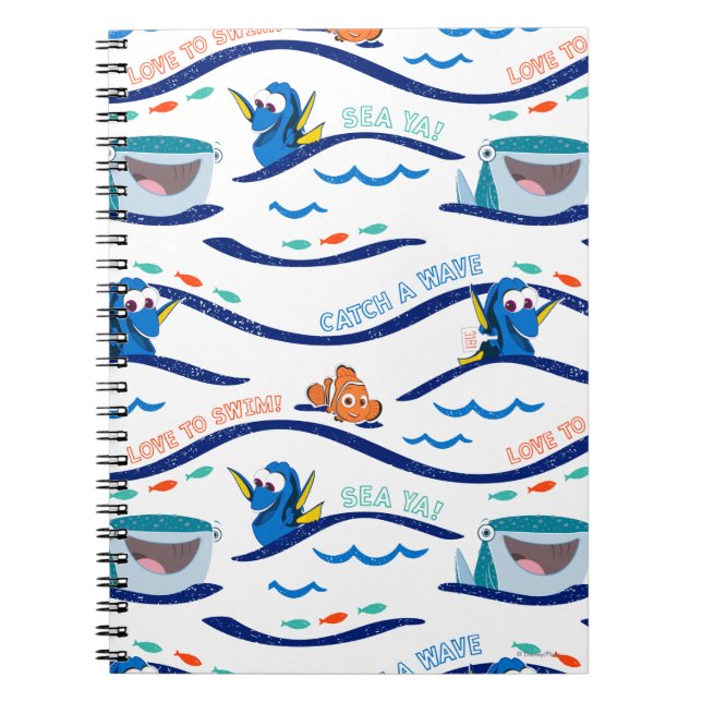 Finding Dory Wave Pattern Notebook (Front)