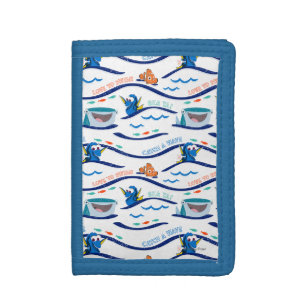 Finding Dory Wave Pattern Trifold Wallet