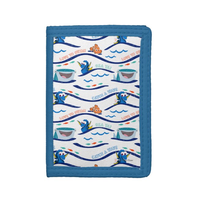 Finding Dory Wave Pattern Trifold Wallet (Front Vertical)