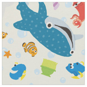 Finding Dory Yellow Pattern Fabric