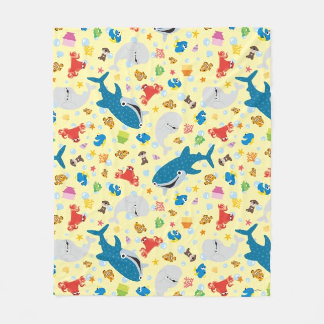 Finding Dory Yellow Pattern Fleece Blanket (Front)