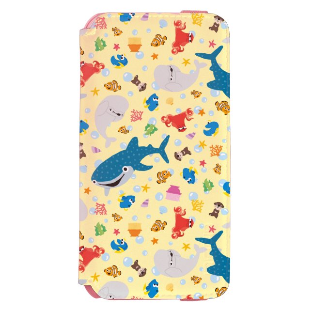 Finding Dory Yellow Pattern Incipio iPhone Wallet Case (Folio Front)