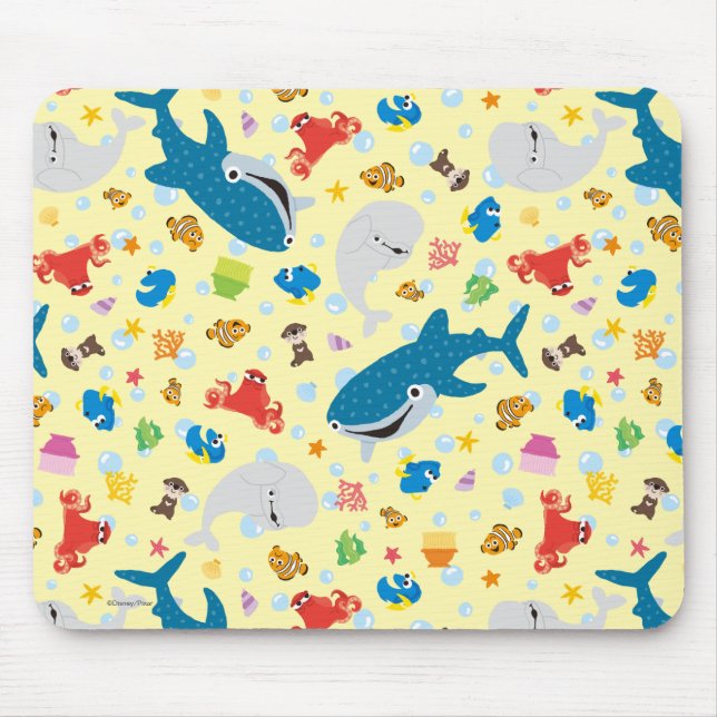 Finding Dory Yellow Pattern Mouse Pad (Front)