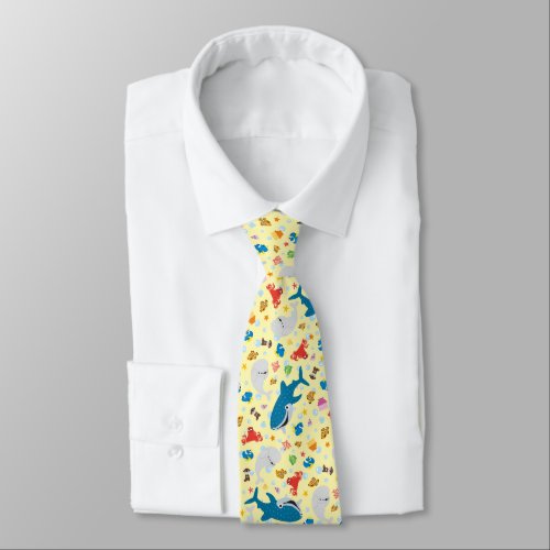 Finding Dory Yellow Pattern Neck Tie