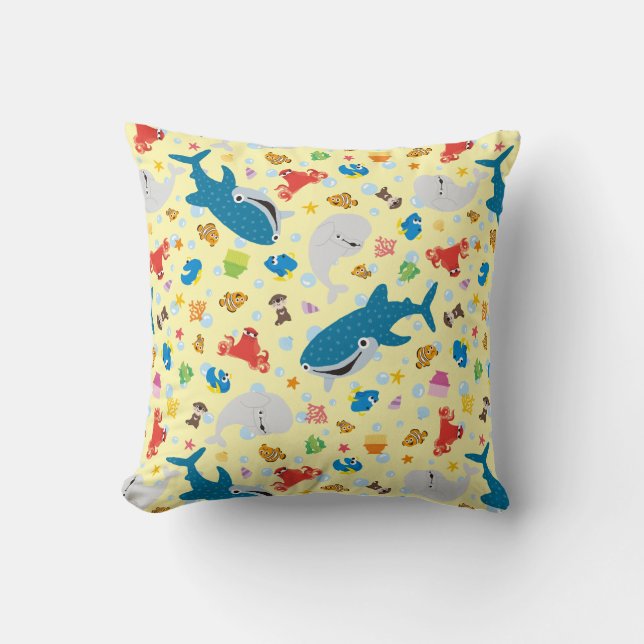 Finding Dory Yellow Pattern Throw Pillow (Front)