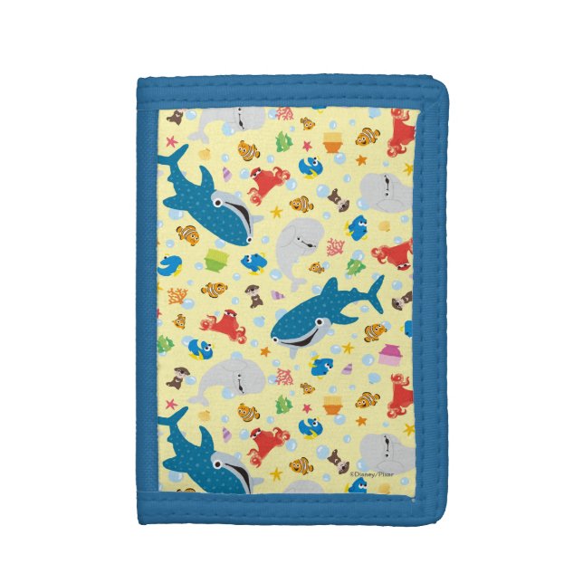 Finding Dory Yellow Pattern Tri-fold Wallet (Front Vertical)
