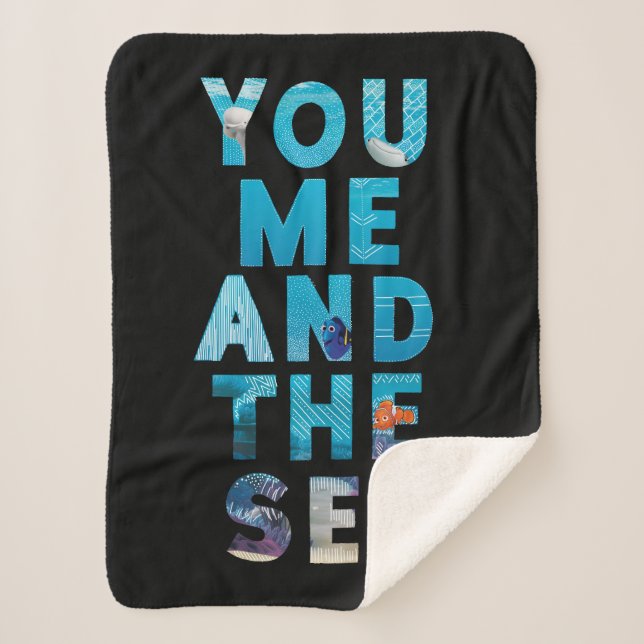 Finding Dory | You Me & the Sea Sherpa Blanket (Front)