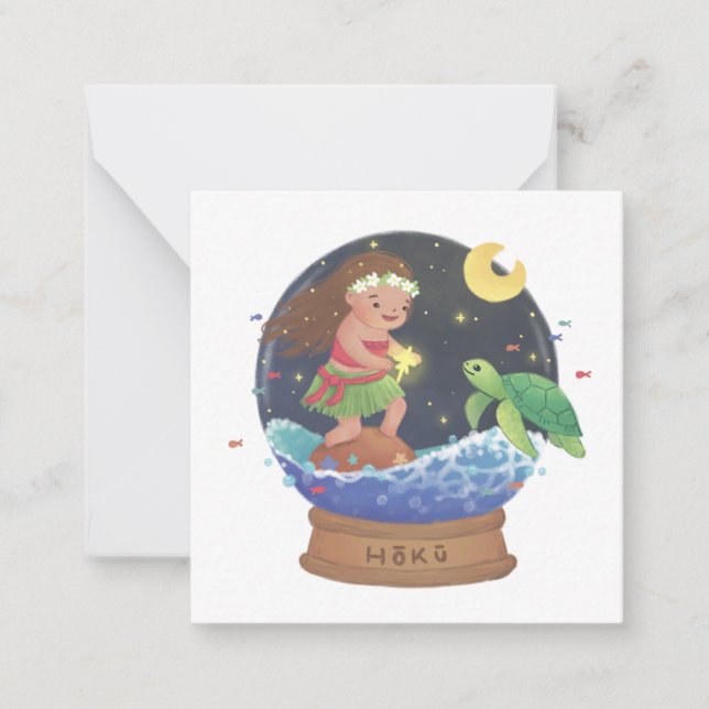 Finding Hoku: the Star Illustration Note Card (Front)